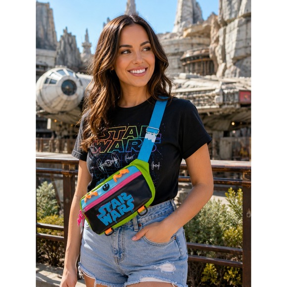 Star Wars Handbags - Star Wars Neon Graffiti Crossbody Bag Rebel Alliance Blue Green Black NEW